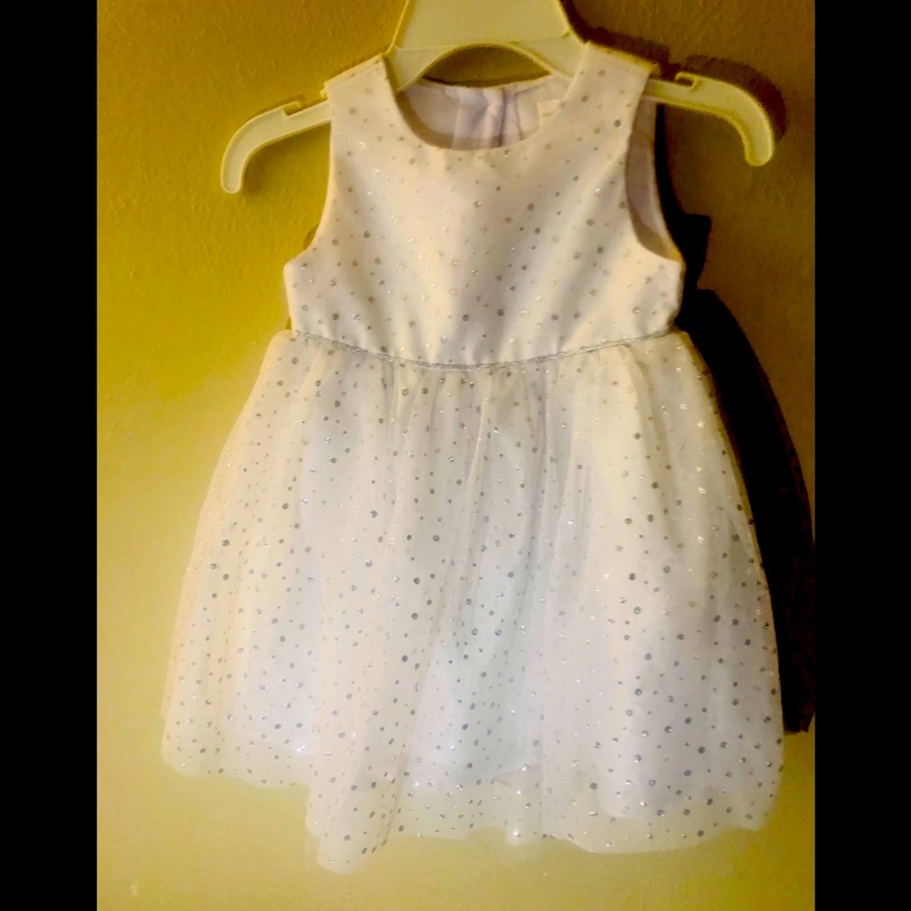 White & Silver Princess Dress Size 3T